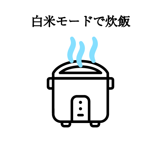 白米モードで炊飯